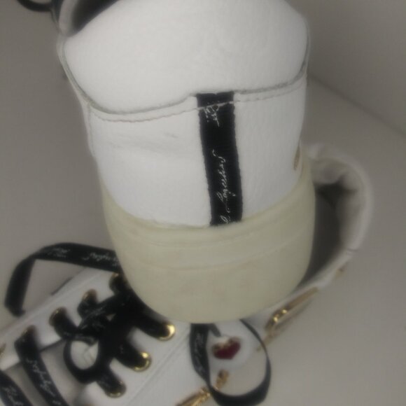 Karl Lagerfeld Paris Cate Pins Sneakers White Lace-up Size 6 Like New - Picture 5 of 8